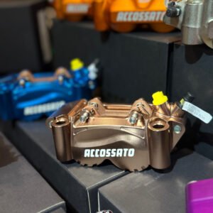 Accossato PZ011 Billet 4 Piston Caliper - Copper Oxidized