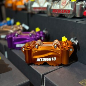 Accossato PZ011 Billet 4 Piston Caliper - Orange oxidized