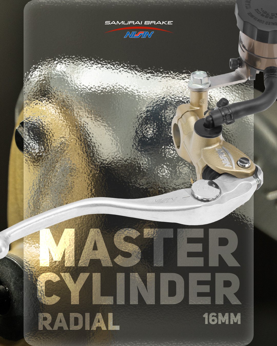 Nissin Samurai 16mm Radial Master Cylinder – GOLD - Image 2