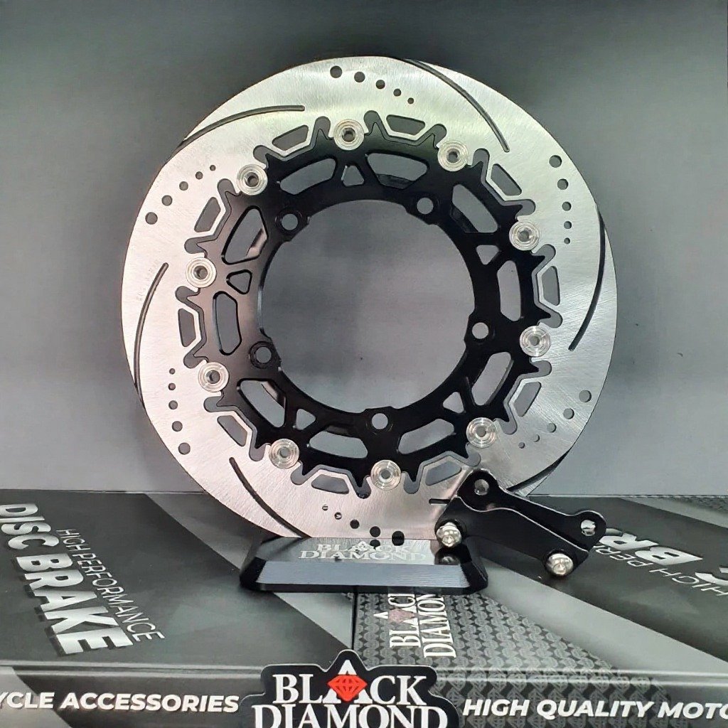 Black Diamond Front 320mm Floating Brake Disc – Yamaha R15 - Image 4