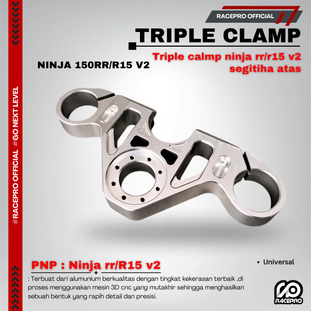 RacePro Clip-On Handlebar & Triple Clamp Set – Yamaha R15 V2 - Image 4