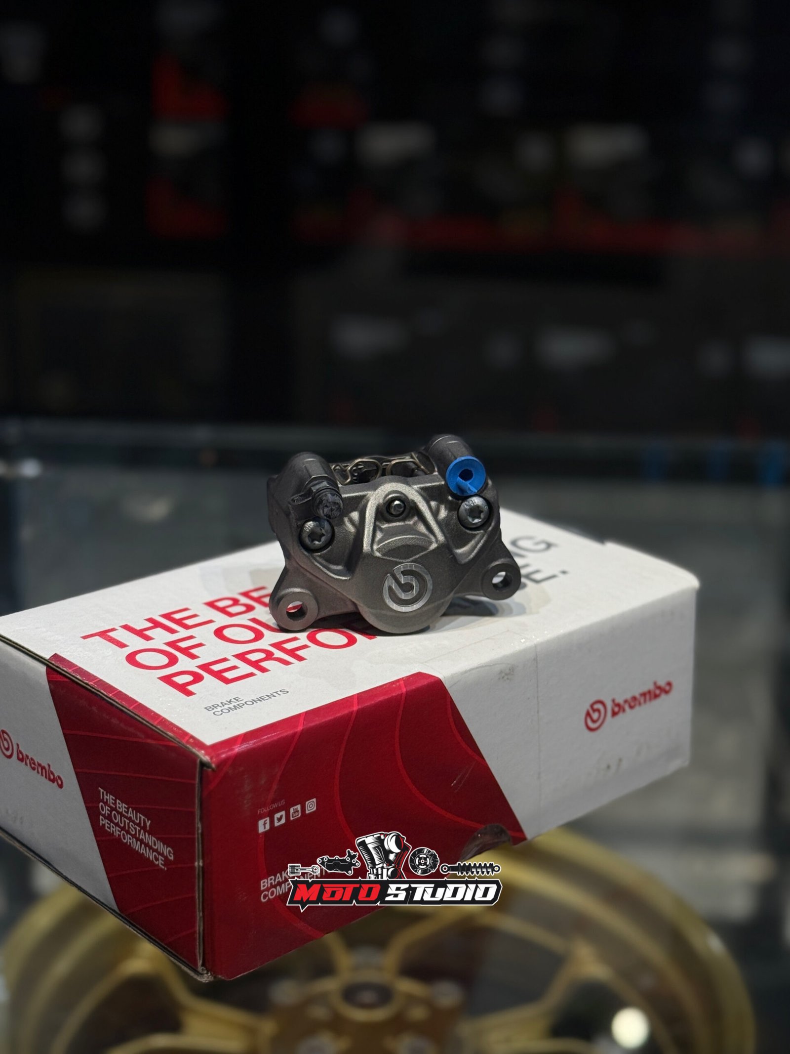 Brembo P34E Titanium Rear Brake Caliper – Silver Logo Edition